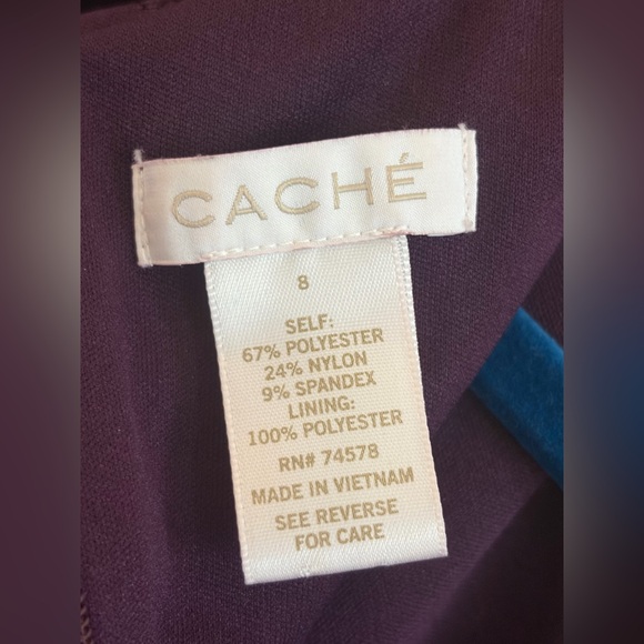 Cache Long Sleeve Dress in Purple and Black Animal Print - Picture 3 of 13